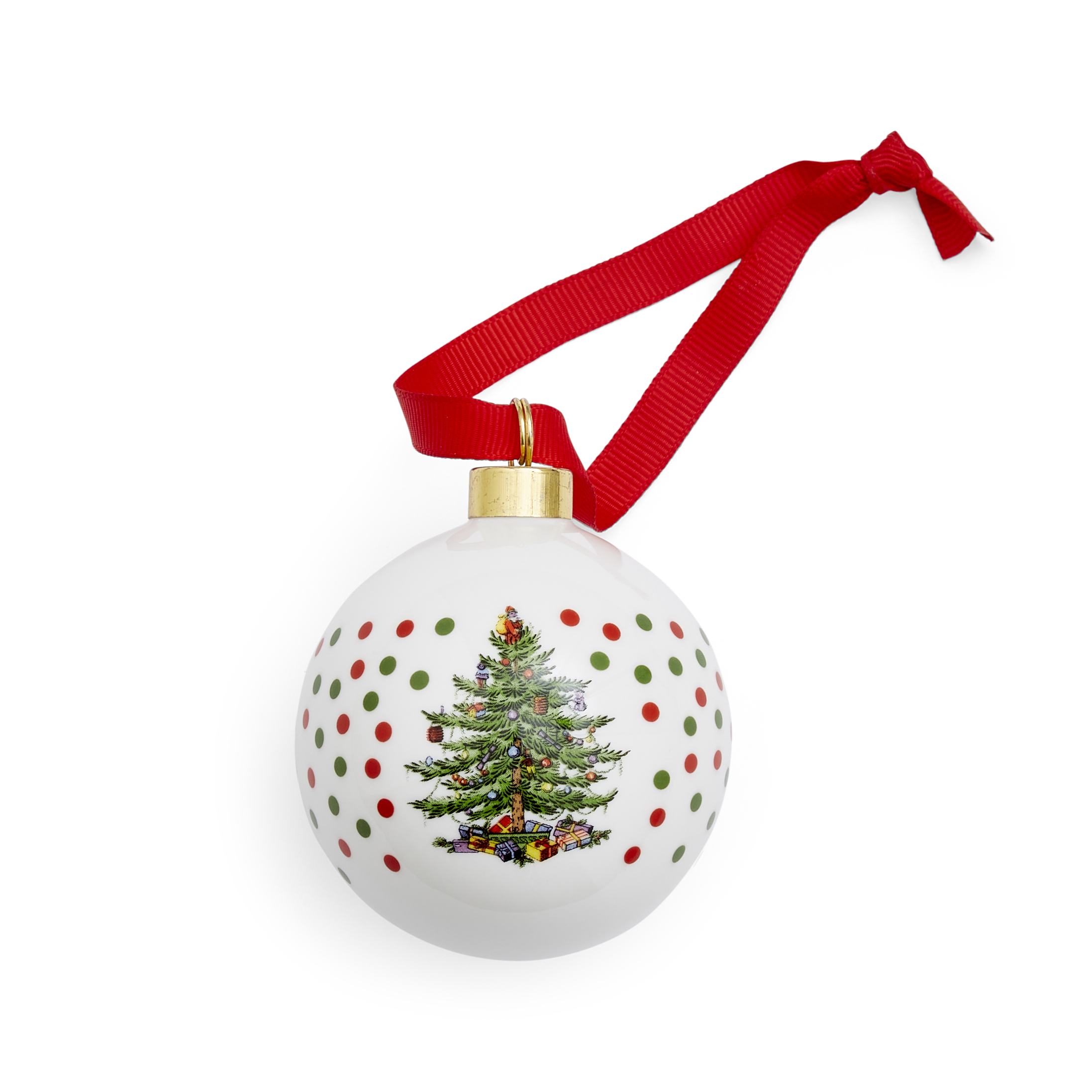 Christmas Tree Polka Dot Bauble image number null